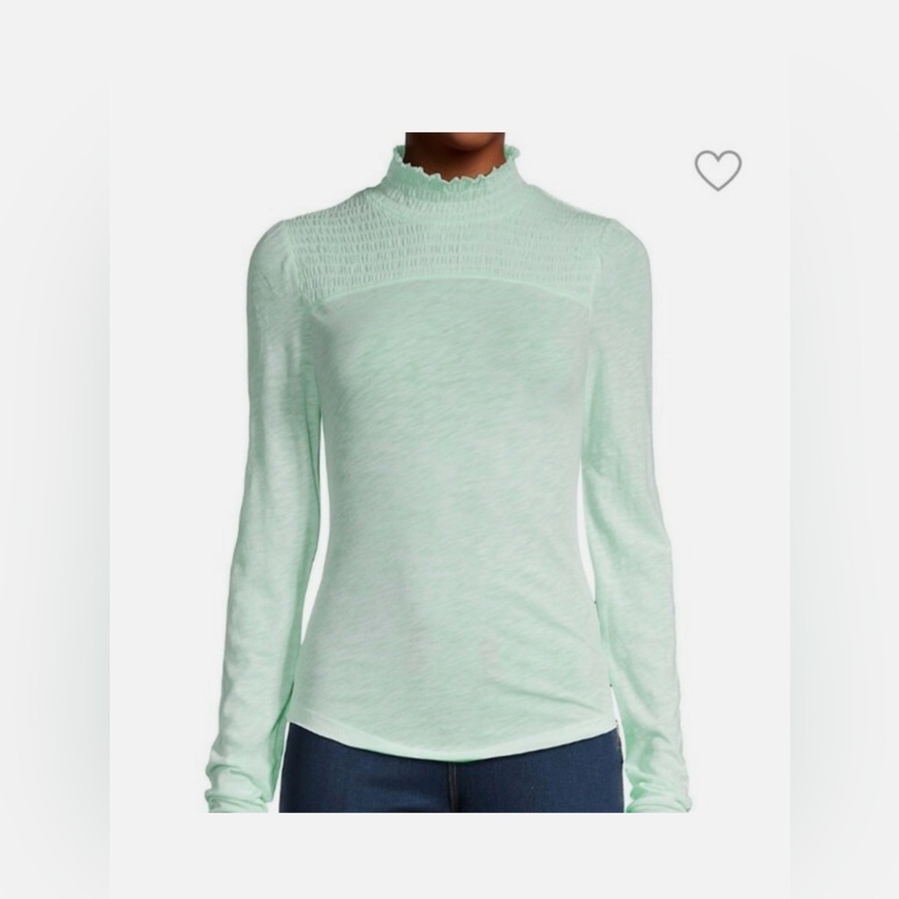 NWT Free People We The Free Caroline Top Iced Aqua